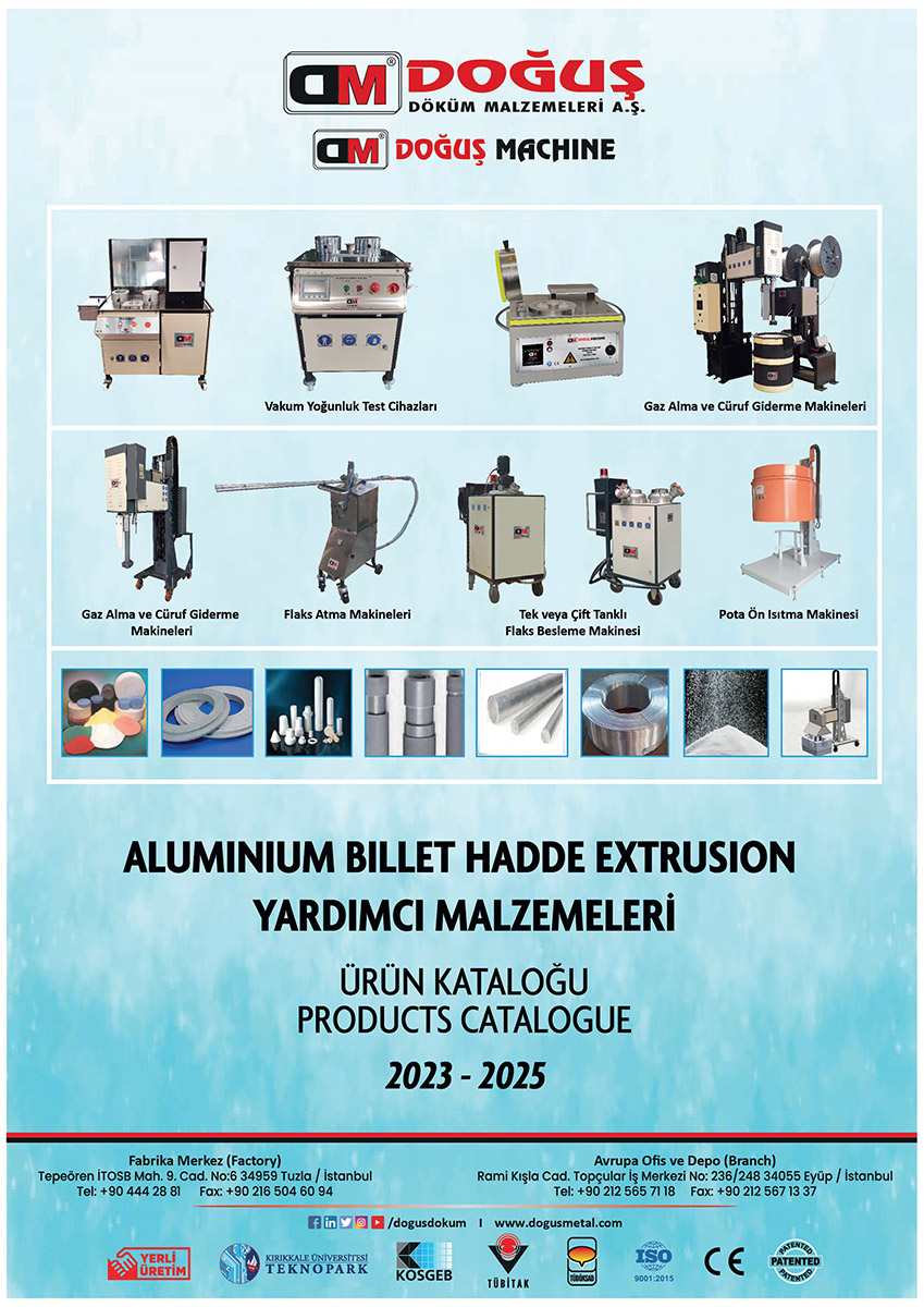 Aluminium Billet Hadde Extrusion Yardımcı Malzemeleri Kataloğu